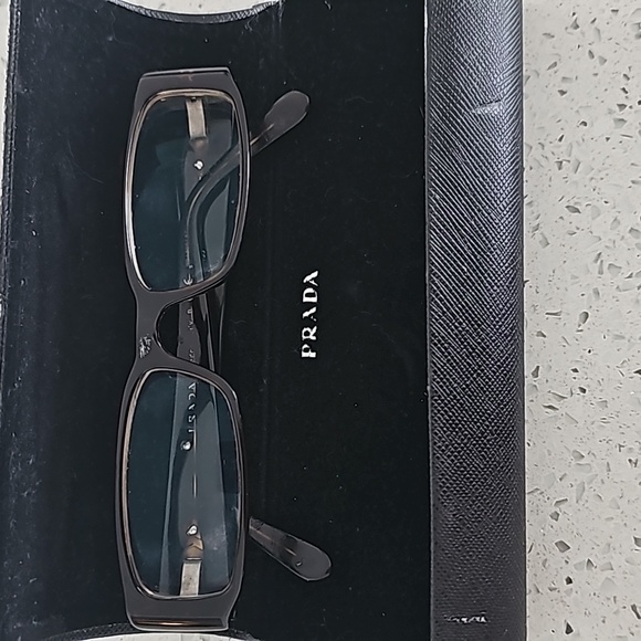 Prada 2005 Progressive Eyeglasses with Silver Logo details on wings - Picture 2 of 14